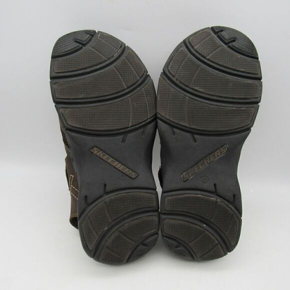 Skechers 62091 Men's Brown Leather Comfort Hiking Fisherman Sandals Size 9 - Picture 6 of 7